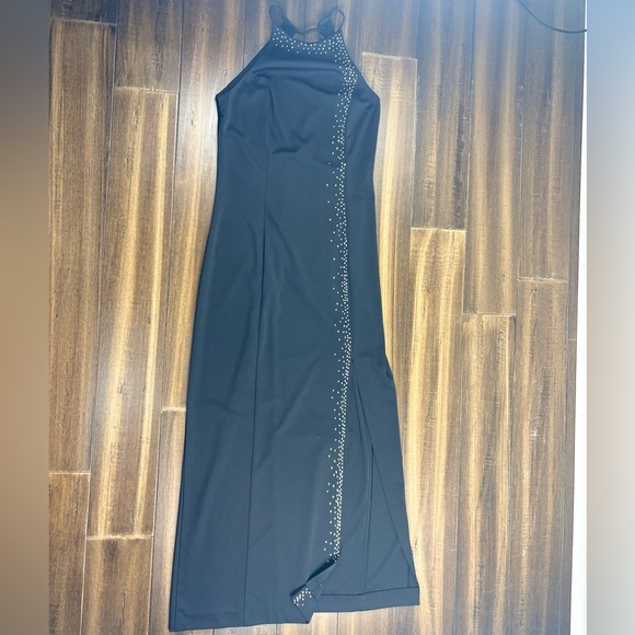 Zum Zum size 1 Juniors Black Floor Length Prom or Evening Dress LBD y2k Fitted - Picture 1 of 12